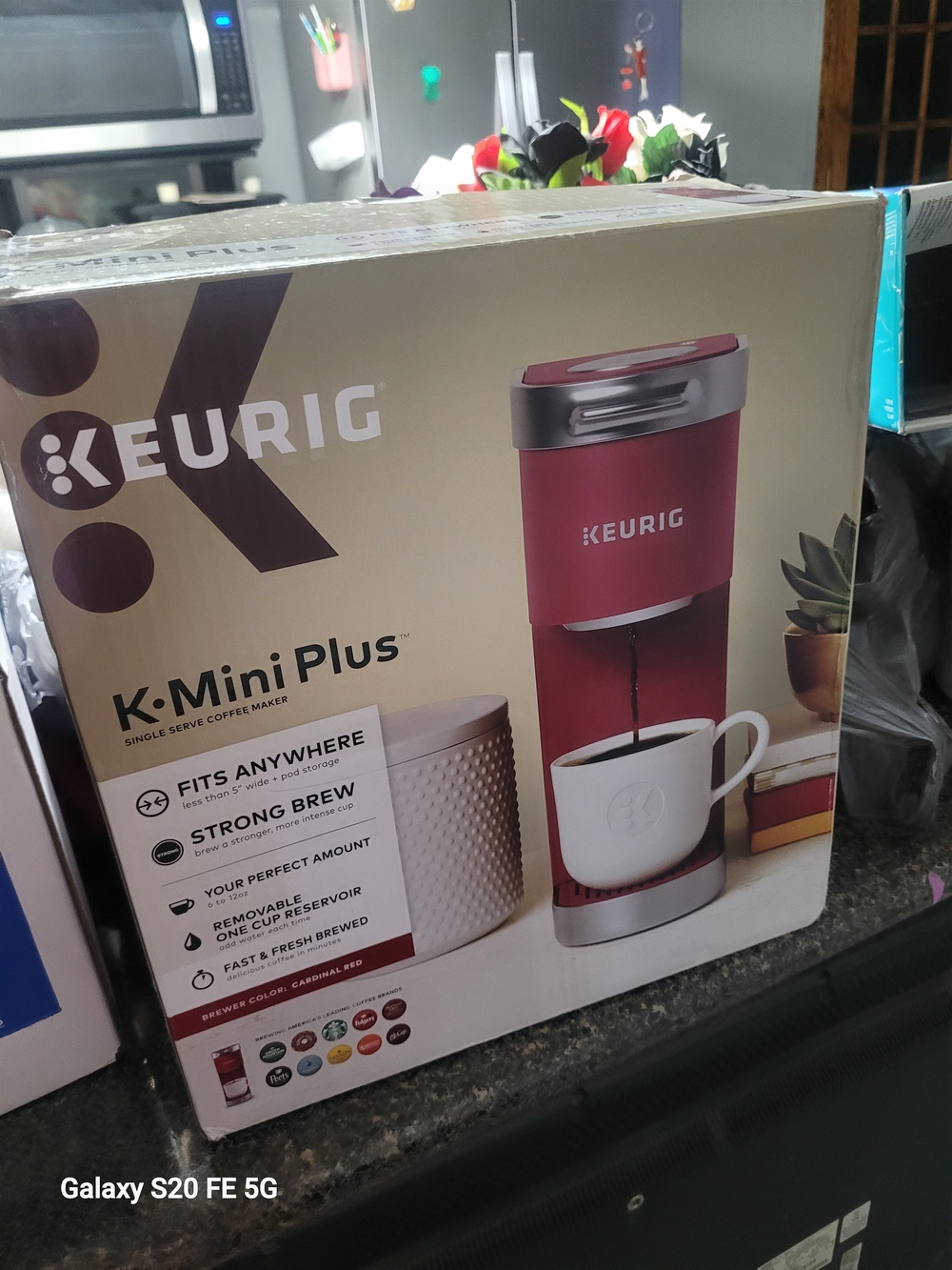 Keurig K-Mini Plus Single Serve Coffee Maker in Red